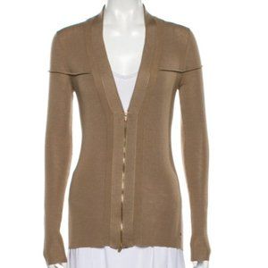 ❌SOLD❌YSL Virgin Wool Cardigan Long Sleeve Brown